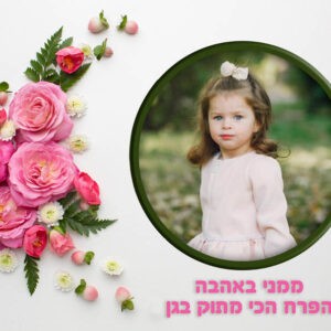 מסגרת תמונה לטו בשבט דגם ורוד אפור