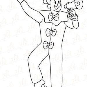 ערכת דפי צביעה 4 ליצנים