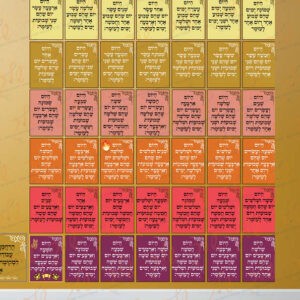 לוח ספירת העומר ענק דגם אילנה