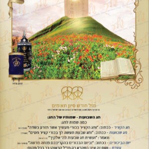 לוח חודש סיון דגם יהב גדול