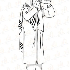 בעל תוקע - שחור לבן - סימן מים