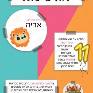 לוח חודש אב דגם ראי